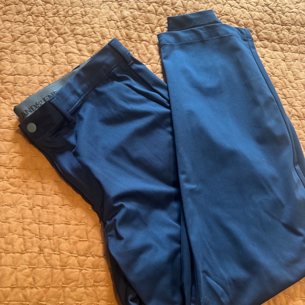 Lands End Mens Traditional Fit Performance Golf Pants Navy Blue 38x32 543961 - Picture 8 of 10